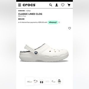 womens fuzzy white crocs